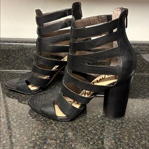 Sam Adelman Stylish Black Strappy Heels